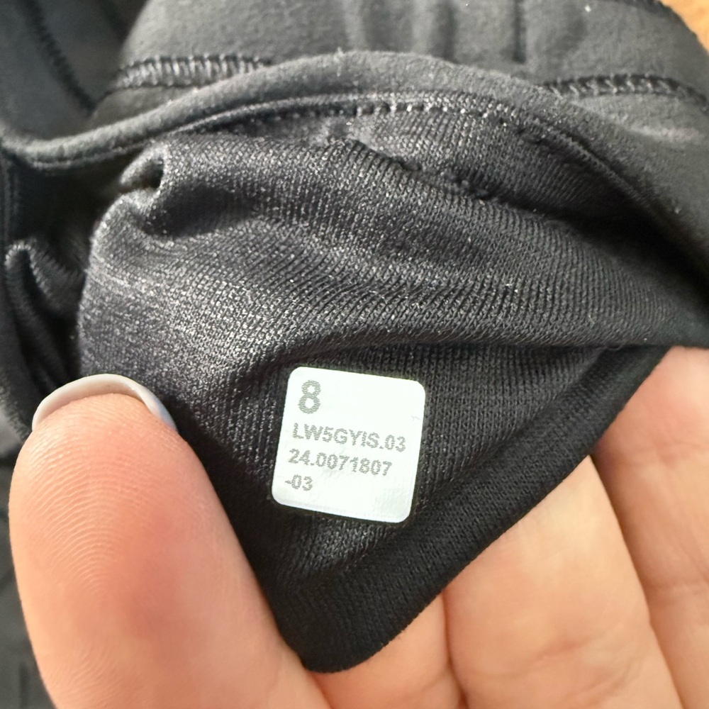 lululemon Black Leggings Wunder Train High Rise Tight 25” *Hem Slit - Picture 5 of 6